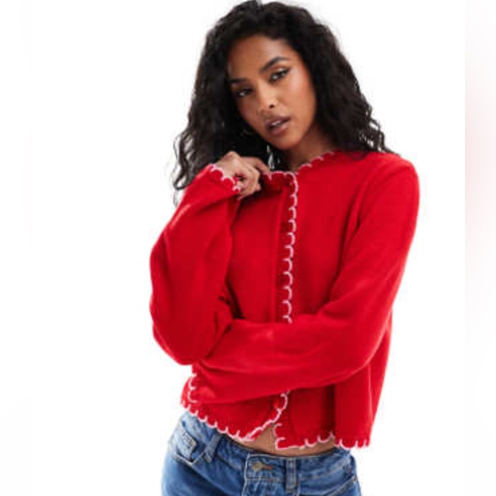 ASOS Design blanket stitch cardigan